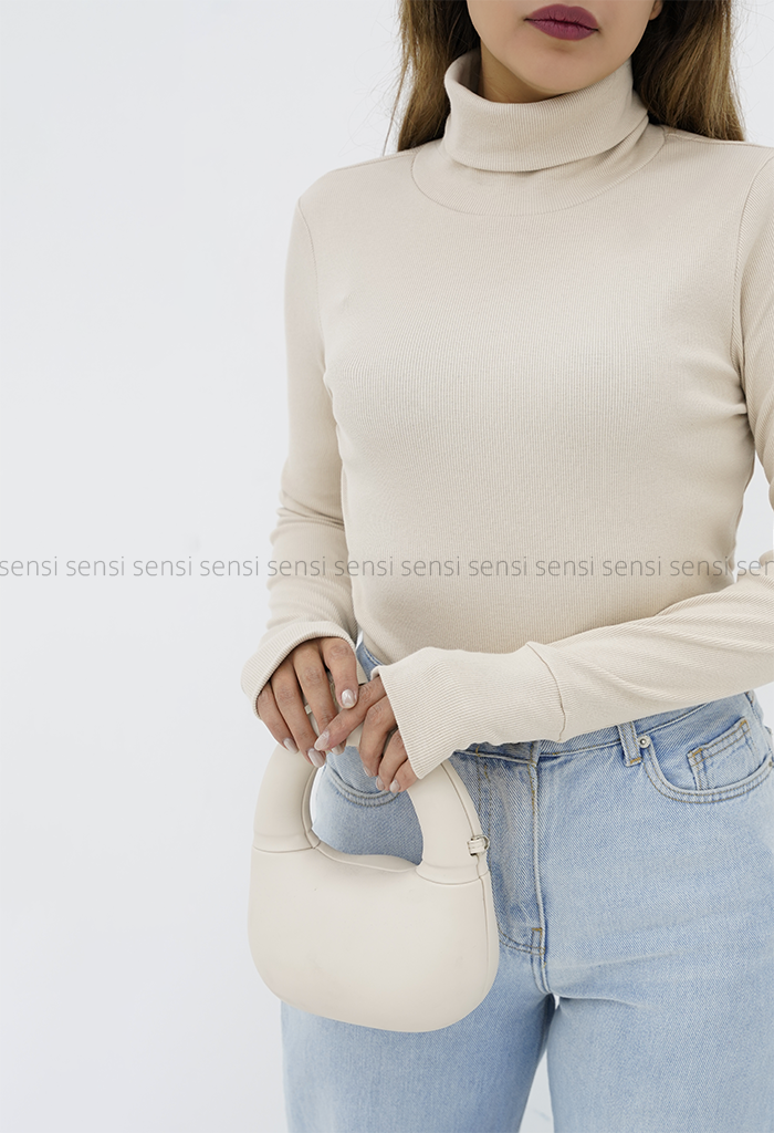 کراپ زنانه کبریتی کشی یقه اسکی کد1006819